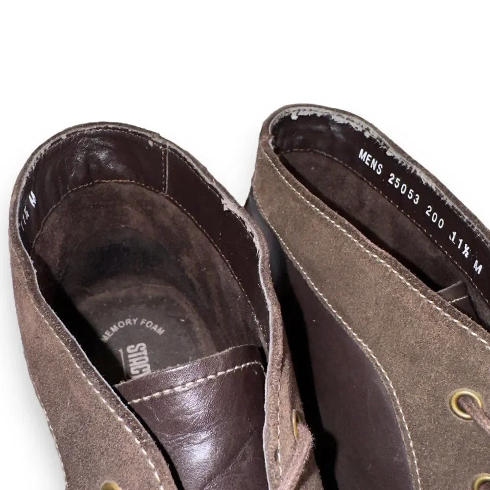 Stacy Adams Delaney Leather / Suede Chukka‎ Boots Brown 25053-200 Men's 11.5M
